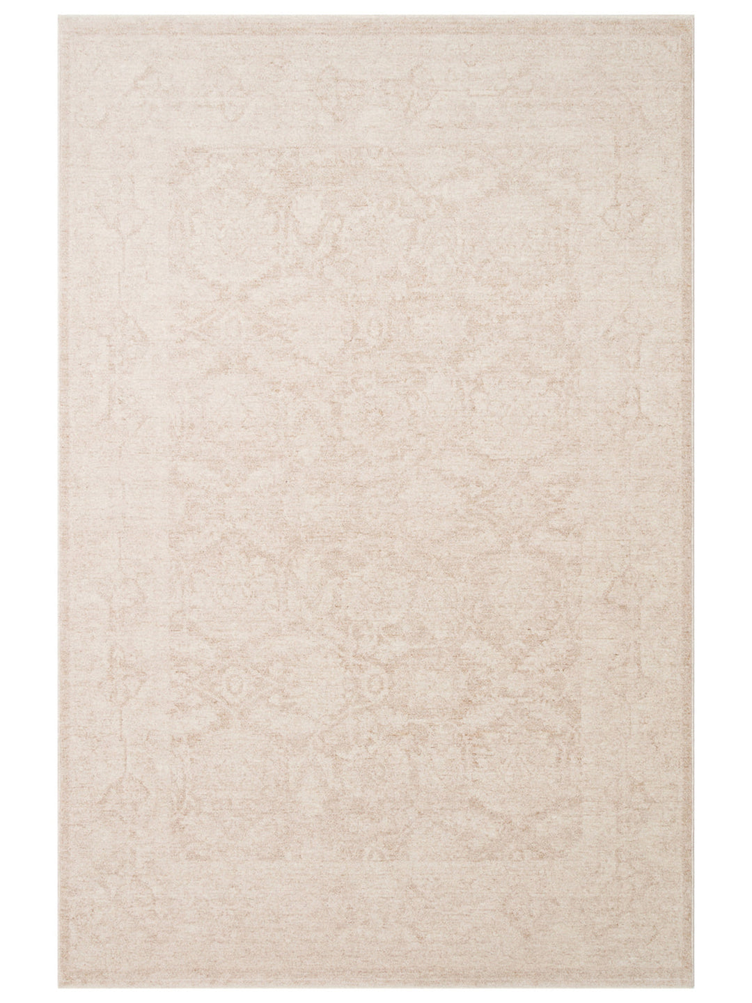 Tabriz Series Vintage Antique Patterned Modern Soft Textured Carpet 01 CREAM