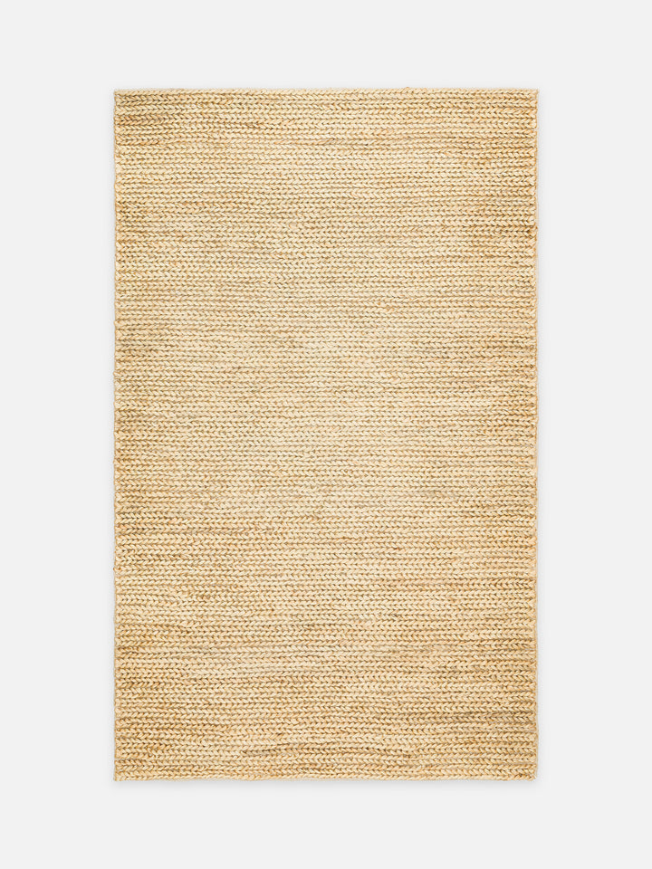 Baccarat Jüt %100 Naturel Oturma Odası Koridor Antre Mutfak Balkon El Dokuma Hasır Halı BAC CREAM - Carpetdocia - kusbakisi