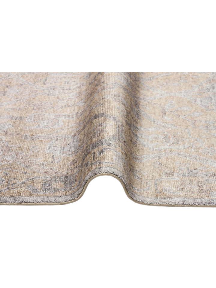 Çırağan %100 Naturel Özel Işıltılı El Emeği ile Özel Tezgahlarda Üretilen TENCEL™ Uşak Halısı 01 BEG - Carpetdocia