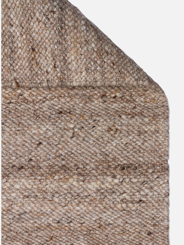 Jakarta Serisi Yün Polyester ve Pamuk Karışımı El Dokuma Halı DARK STONE - Carpetdocia