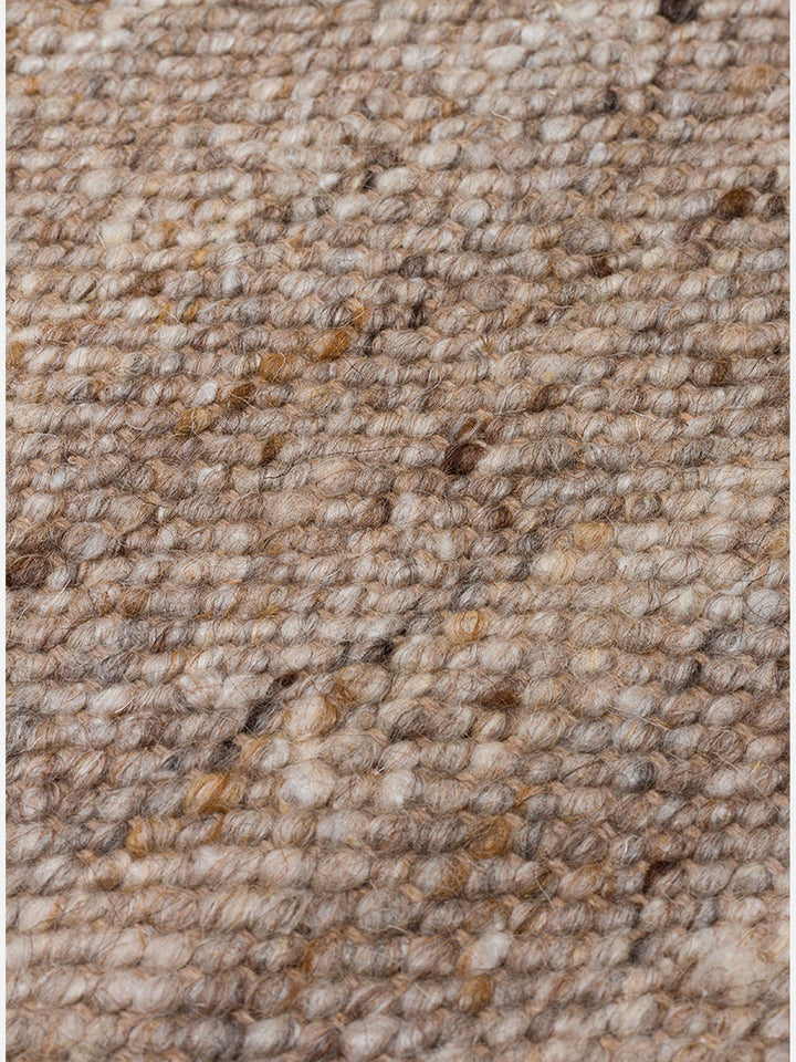 Jakarta Serisi Yün Polyester ve Pamuk Karışımı El Dokuma Halı DARK STONE - Carpetdocia