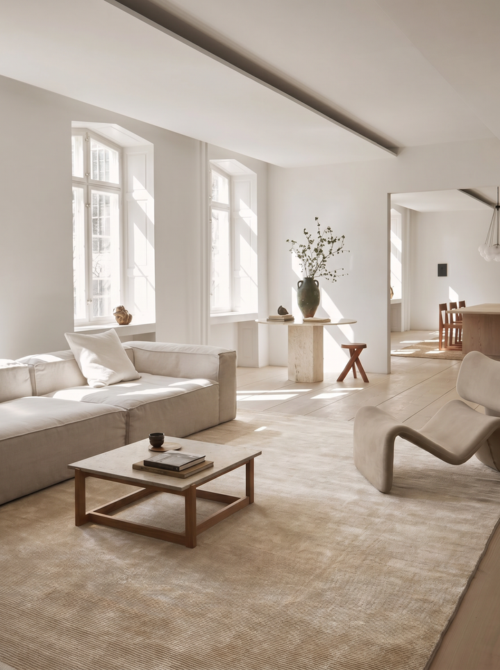 Montenegro Viskon Karışımlı Modern Halı 01 BEIGE mekan görünümü 1