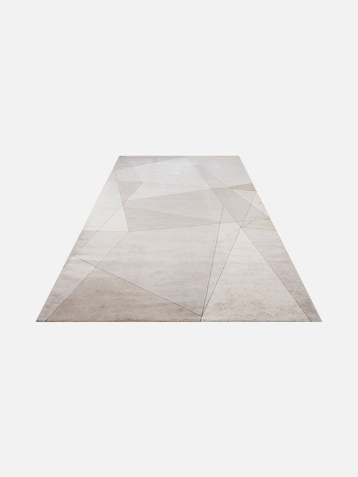 Monza Geometrik Desenli Yüksek Kalite Sık Dokuma Parlak Modern Salon Halısı 07 CREAM GOLD - Carpetdocia