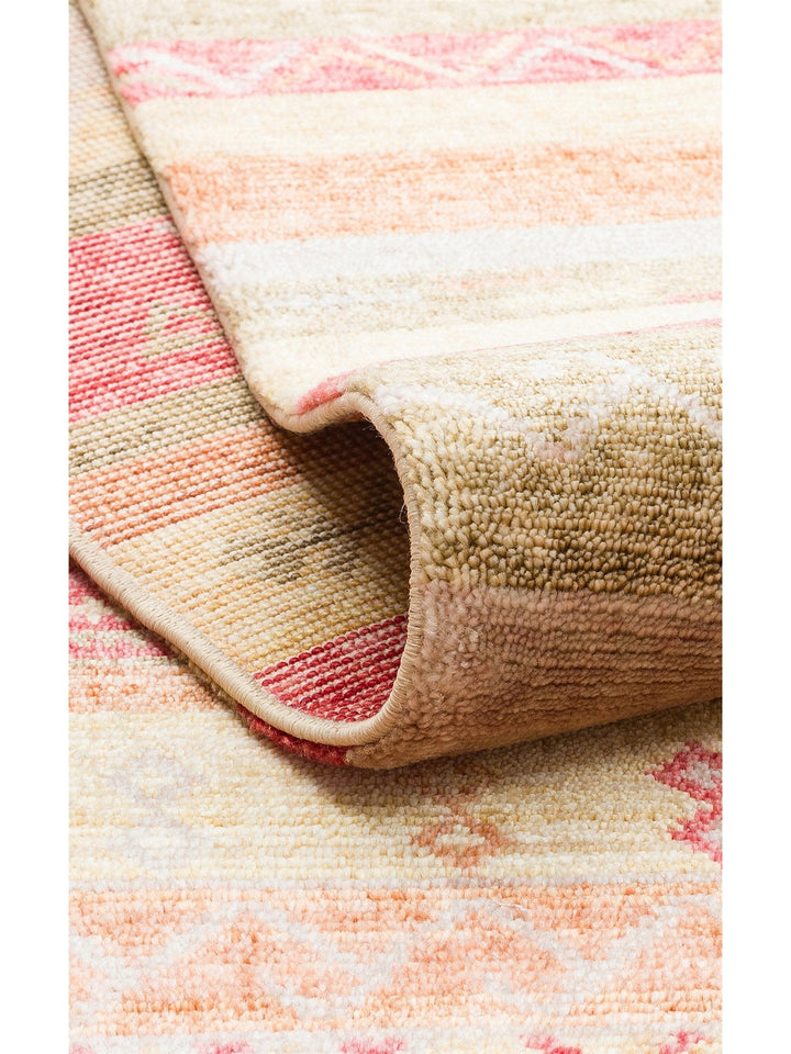 Oushak Carnaval Tapis Uşak Moderne TENCEL™ 100 % Naturel, Facile à Nettoyer, Fait Main 12 RED AUTUMN