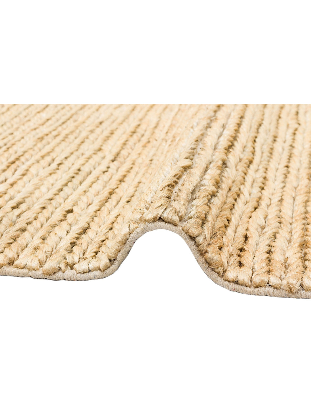 Baccarat Jüt %100 Naturel Oturma Odası Koridor Antre Mutfak Balkon El Dokuma Hasır Halı BAC CREAM - Carpetdocia