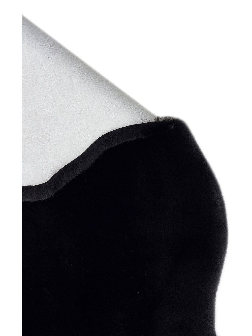 Bunny New Yumuşak Dokulu Uzun Tüylü Yıkanabilir Tavşan Postu BLACK SINGLE N - Carpetdocia