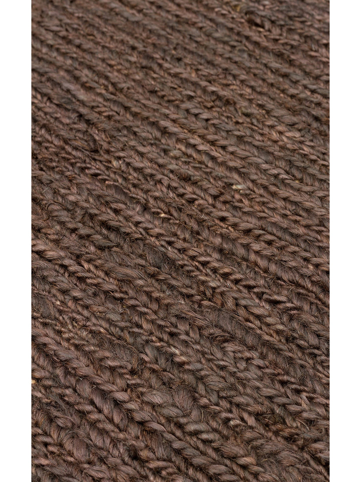 Coffee %100 Naturel Kendir Oturma Odası Salon Koridor Antre Yatak Odası Örgü Halı PLAIN BROWN - Carpetdocia