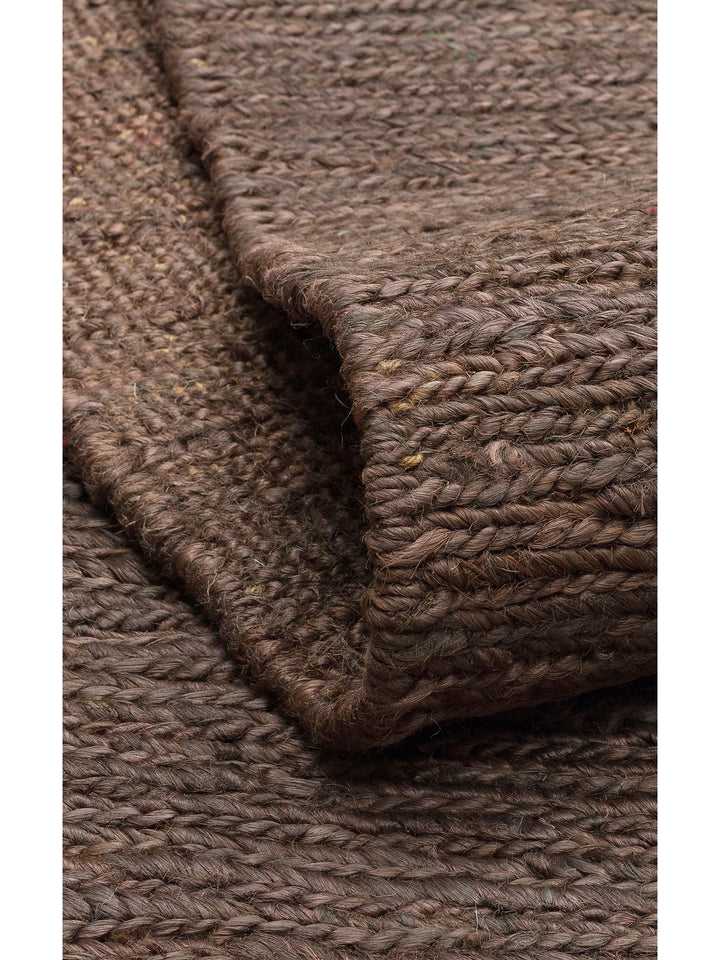 Coffee %100 Naturel Kendir Oturma Odası Salon Koridor Antre Yatak Odası Örgü Halı PLAIN BROWN - Carpetdocia