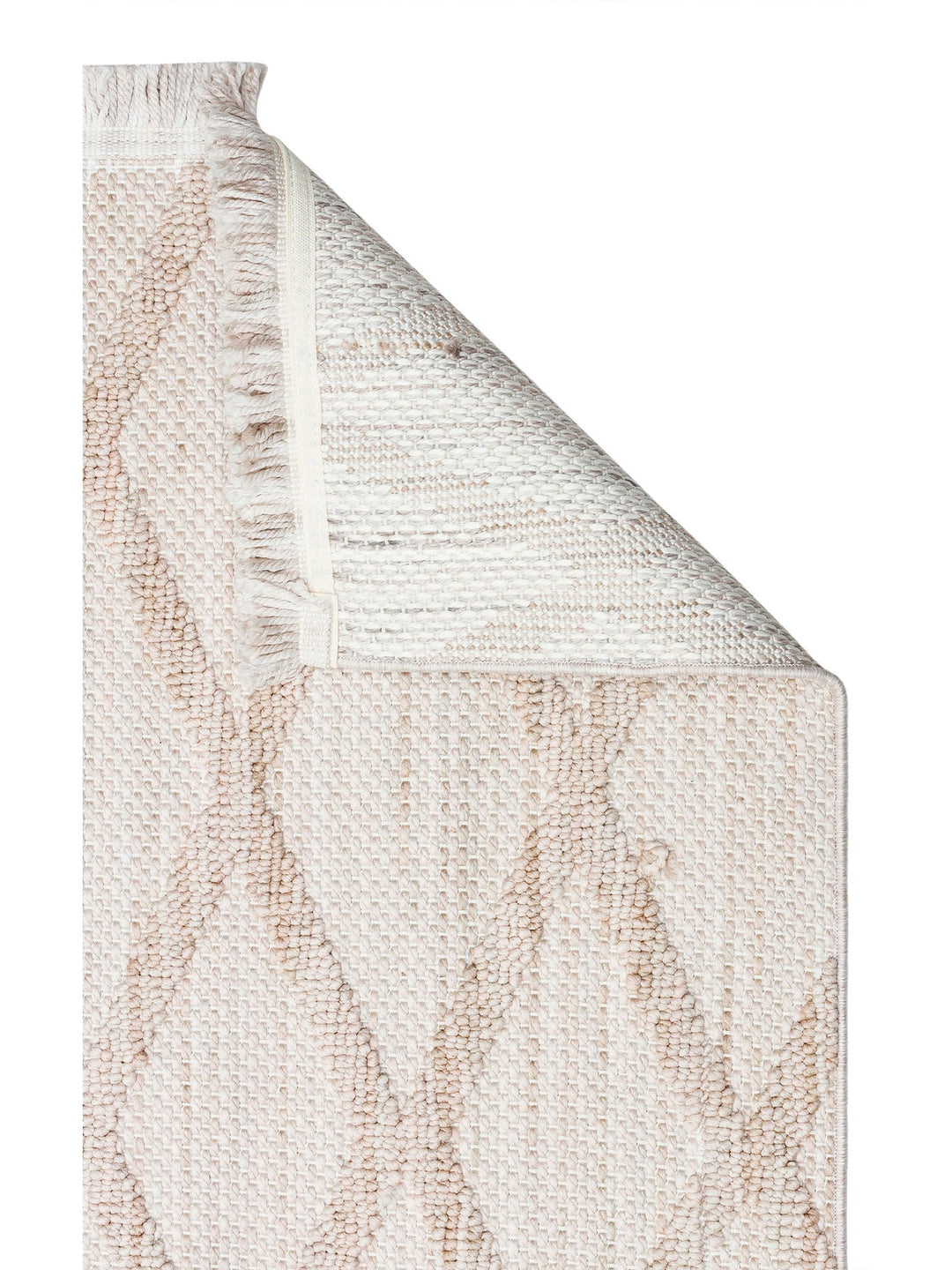 Comfy Modern Desenli Oturma Odası Koridor Antre Yatak Odası Örgü Dokuma Halı 04 BEIGE - Carpetdocia