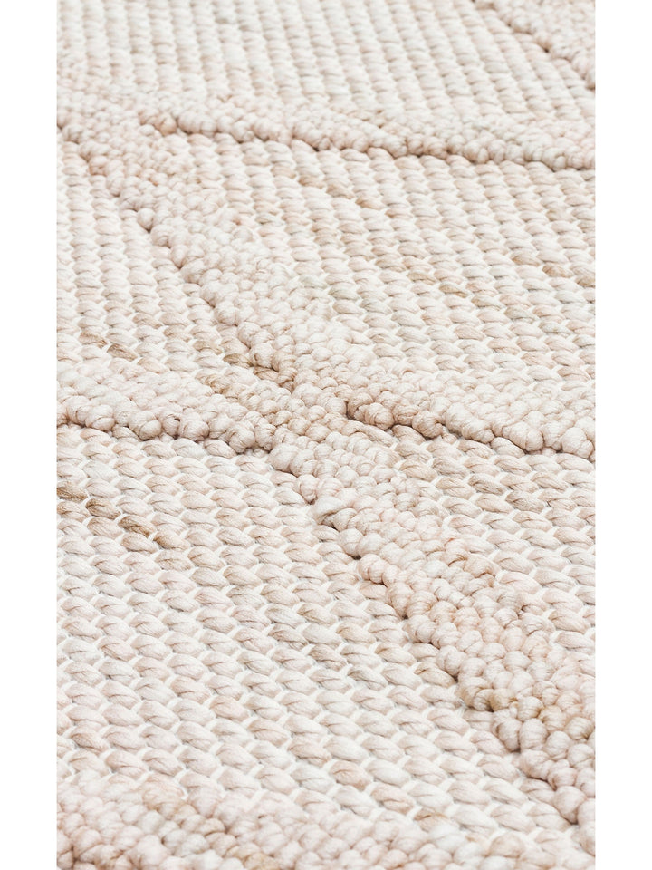 Comfy Modern Desenli Oturma Odası Koridor Antre Yatak Odası Örgü Dokuma Halı 04 BEIGE - Carpetdocia