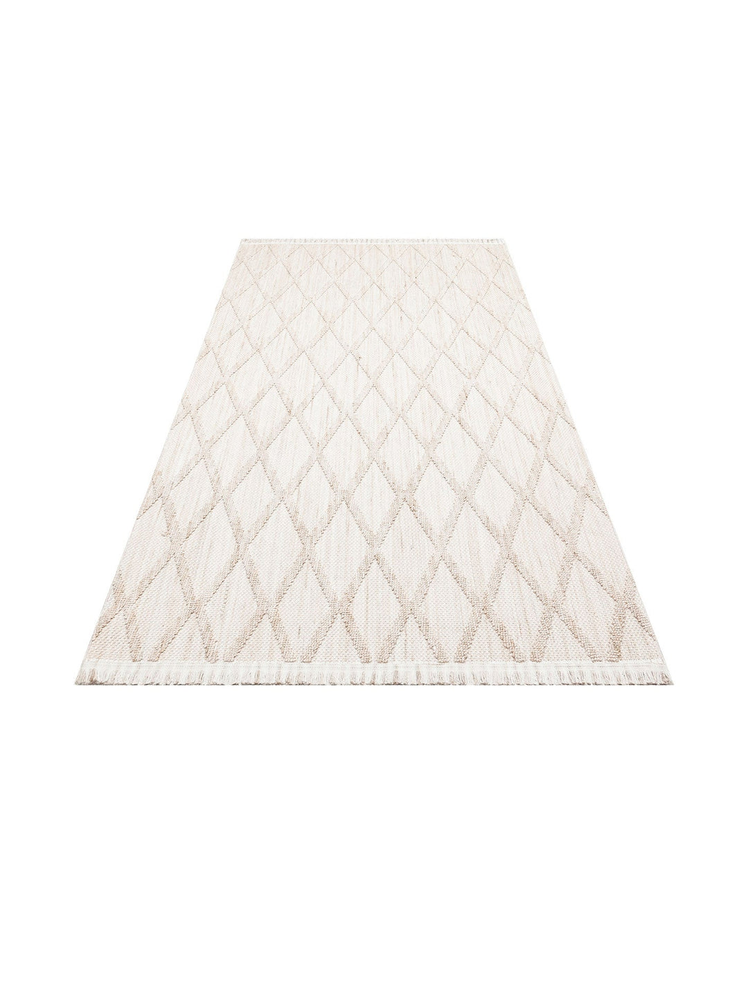 Comfy Modern Desenli Oturma Odası Koridor Antre Yatak Odası Örgü Dokuma Halı 04 BEIGE - Carpetdocia