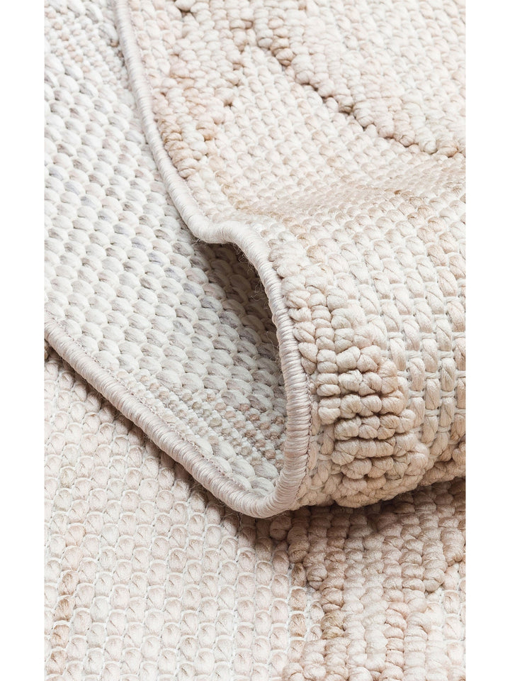 Comfy Modern Desenli Oturma Odası Koridor Antre Yatak Odası Örgü Dokuma Halı 04 BEIGE - Carpetdocia