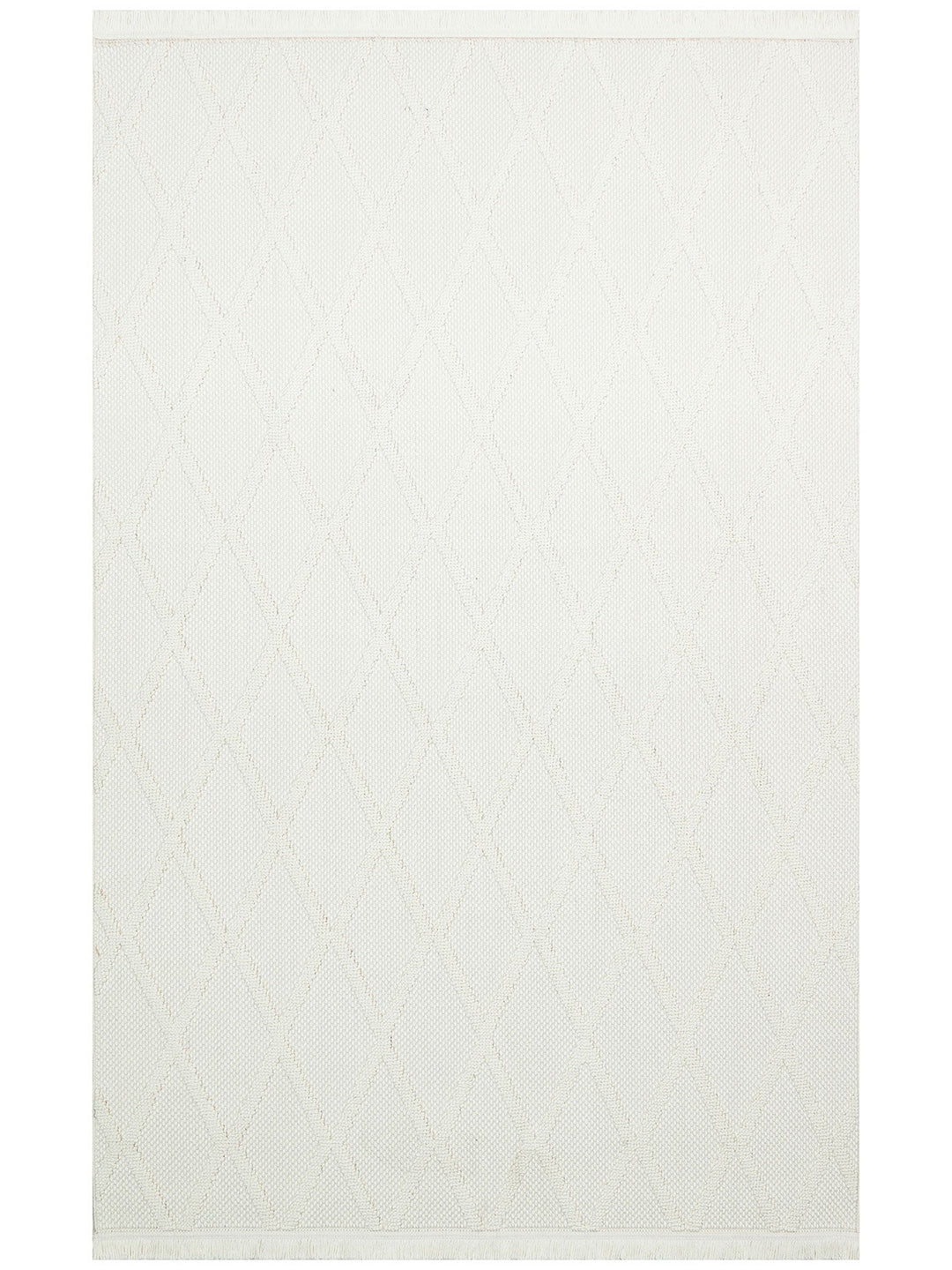 Comfy Modern Desenli Oturma Odası Koridor Antre Yatak Odası Örgü Dokuma Halı 04 CREAM - Carpetdocia