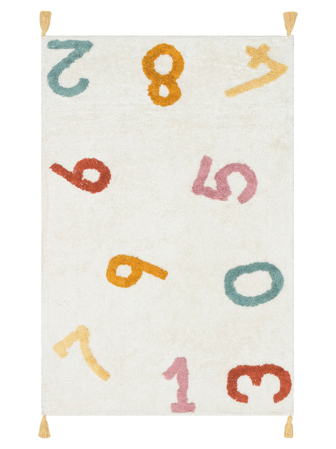 Cotton Baby %100 Naturel Pamuk Yıkanabilir Kaymaz Tabanlı Bebek Halısı 02 MULTY XW - Carpetdocia