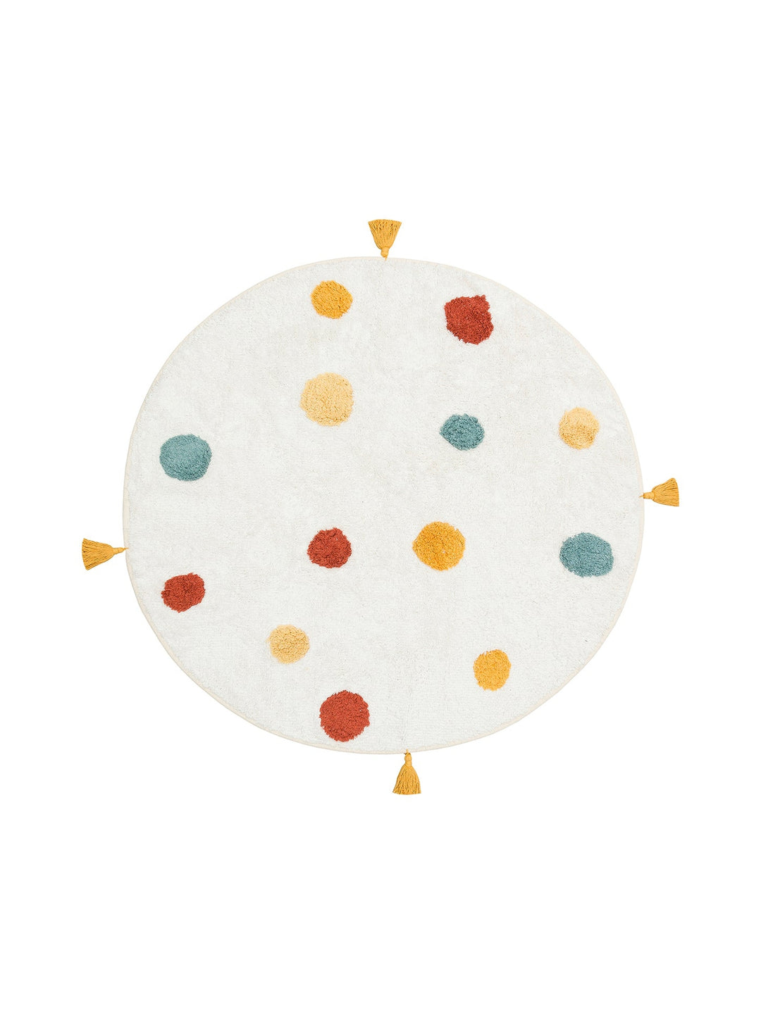 Cotton Baby %100 Naturel Pamuk Yıkanabilir Kaymaz Tabanlı Bebek Halısı 06 MULTY XW Q - Carpetdocia