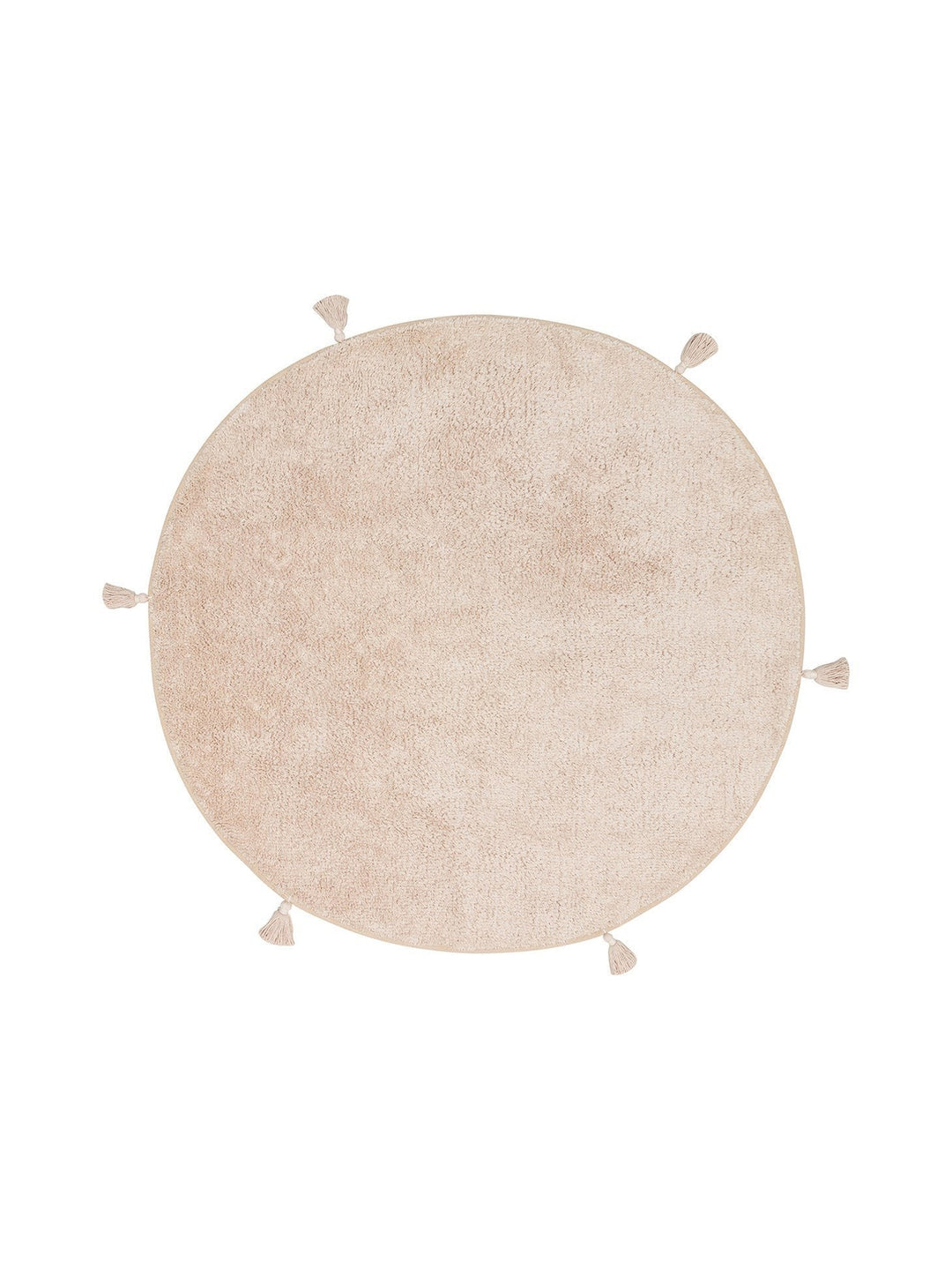 Cotton Baby %100 Naturel Pamuk Yıkanabilir Kaymaz Tabanlı Bebek Halısı PLAIN BEIGE Q - Carpetdocia