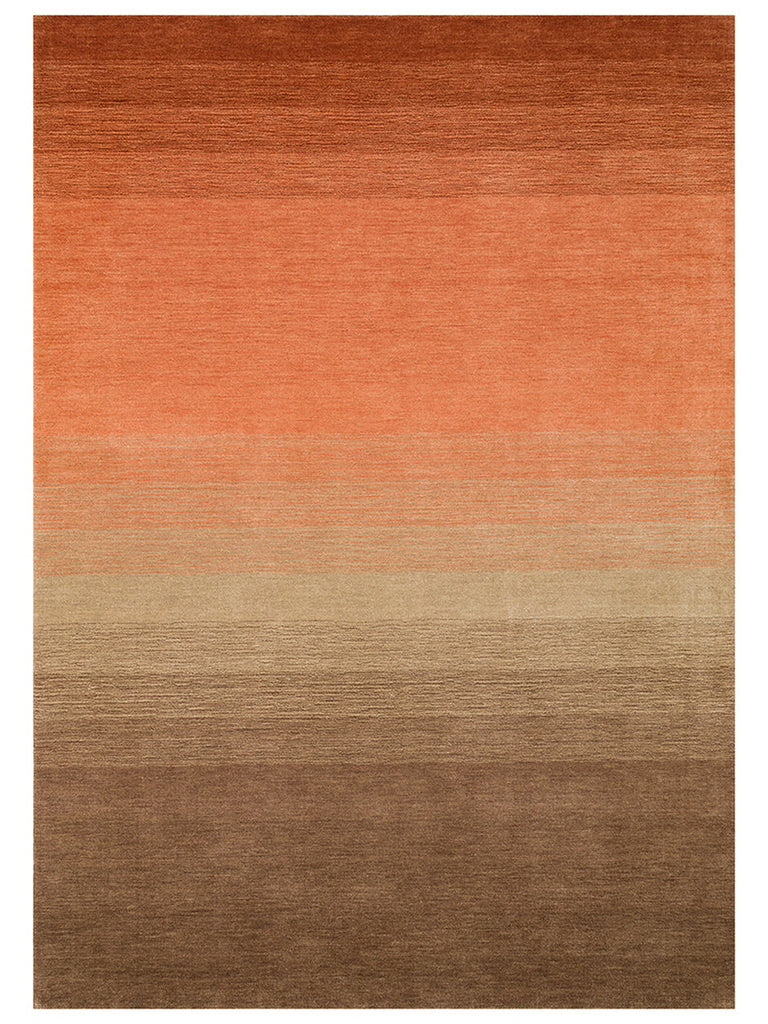 Donatella Series 100% New Zealand Wool Hand Woven Gradient Living Room Carpet JAM BROWN