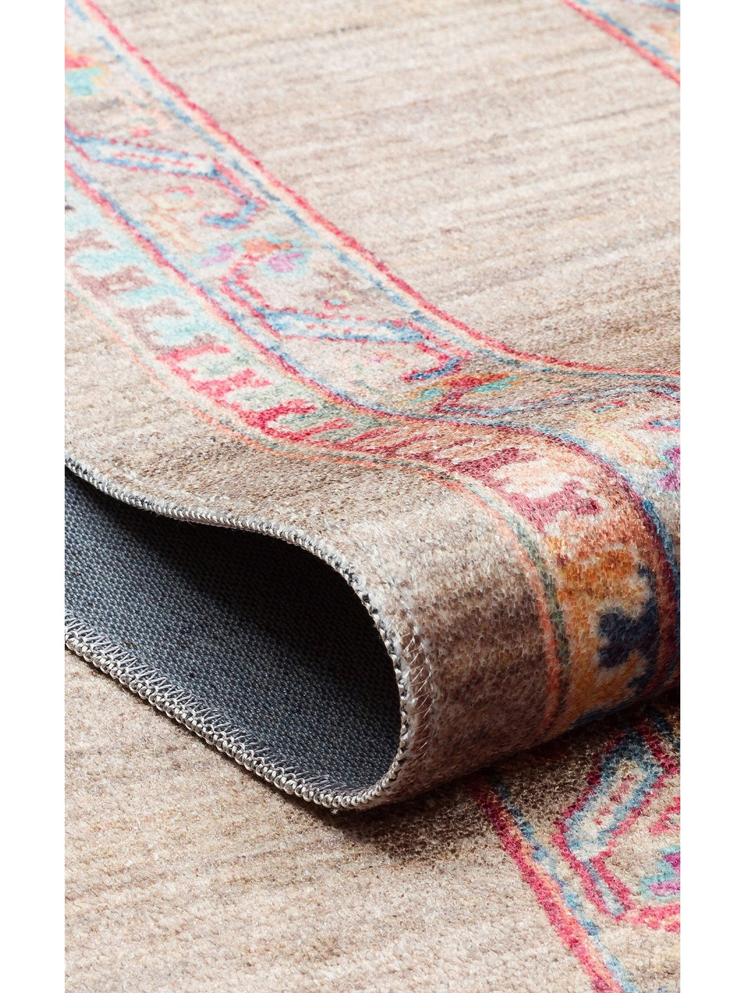 Historic Serisi Kaymaz Antik Desenli Salon Oturma Odası Koridor Mutfak Yıkanabilir Halı 07 OLIVE - Carpetdocia