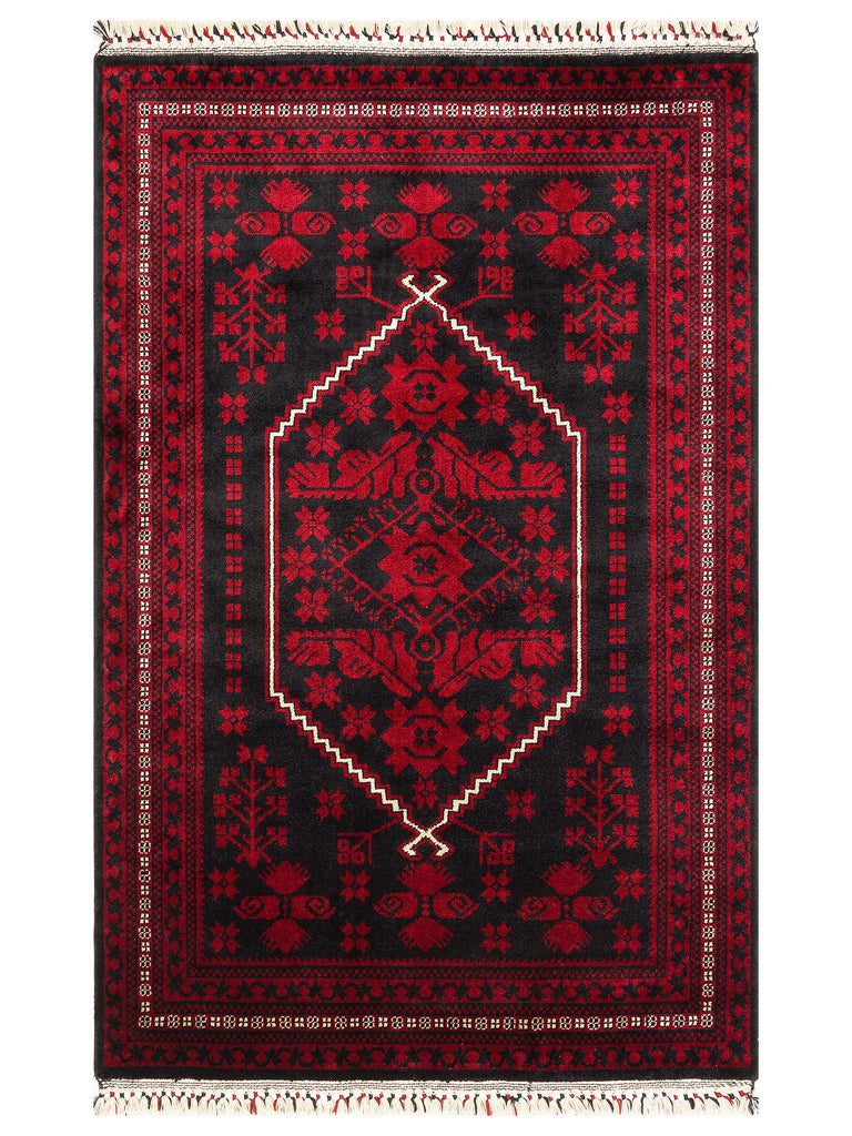 Kabul Afghan Yagcibedir Patterned Handcrafted Tensel Usak Carpet 956 BLUE