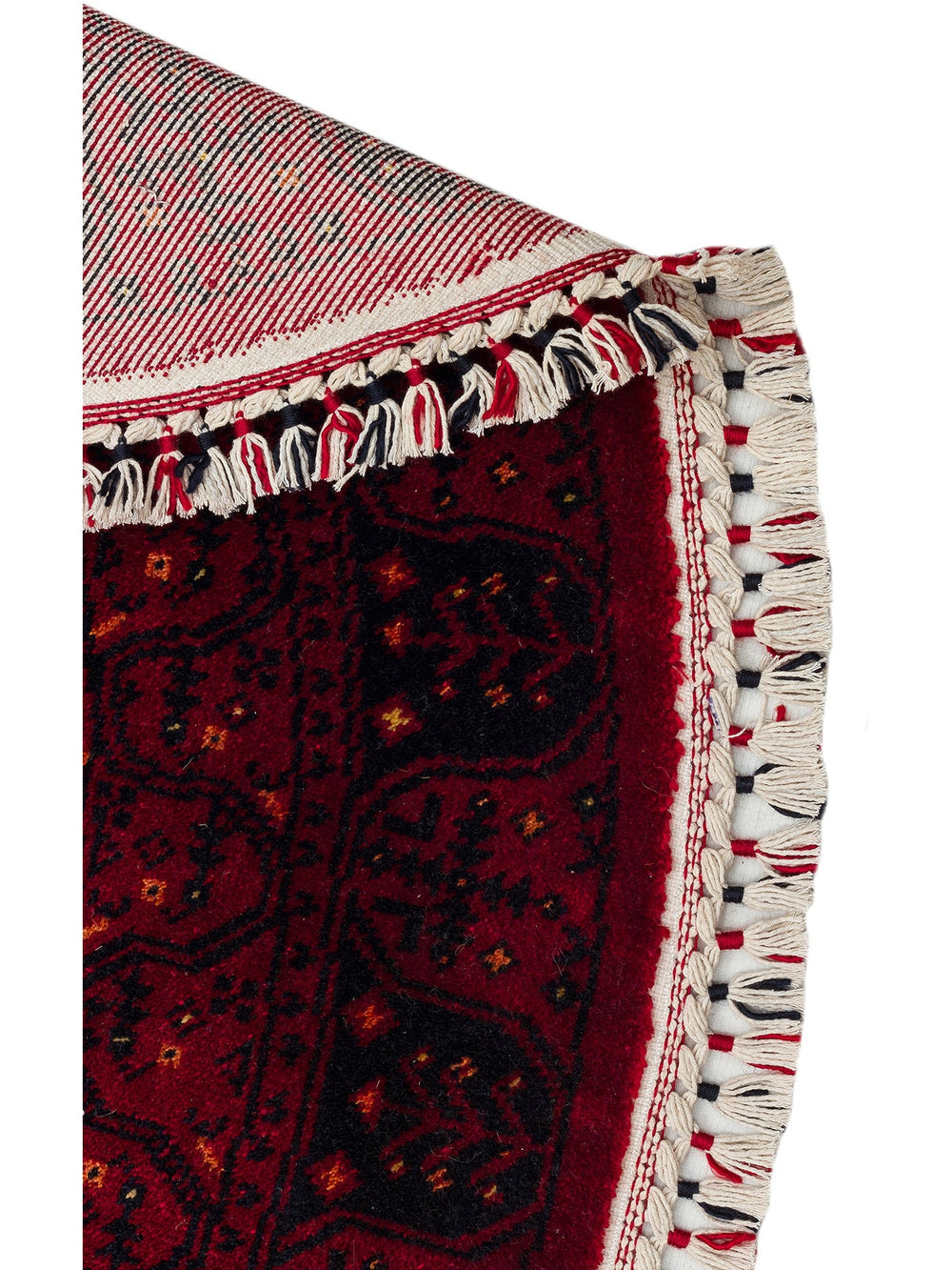 Kabil Afgan Yağcıbedir Desenli El Emeğiyle Özel Tezgahlarda Üretilen Tensel Uşak Halısı 959 RED Q - Carpetdocia