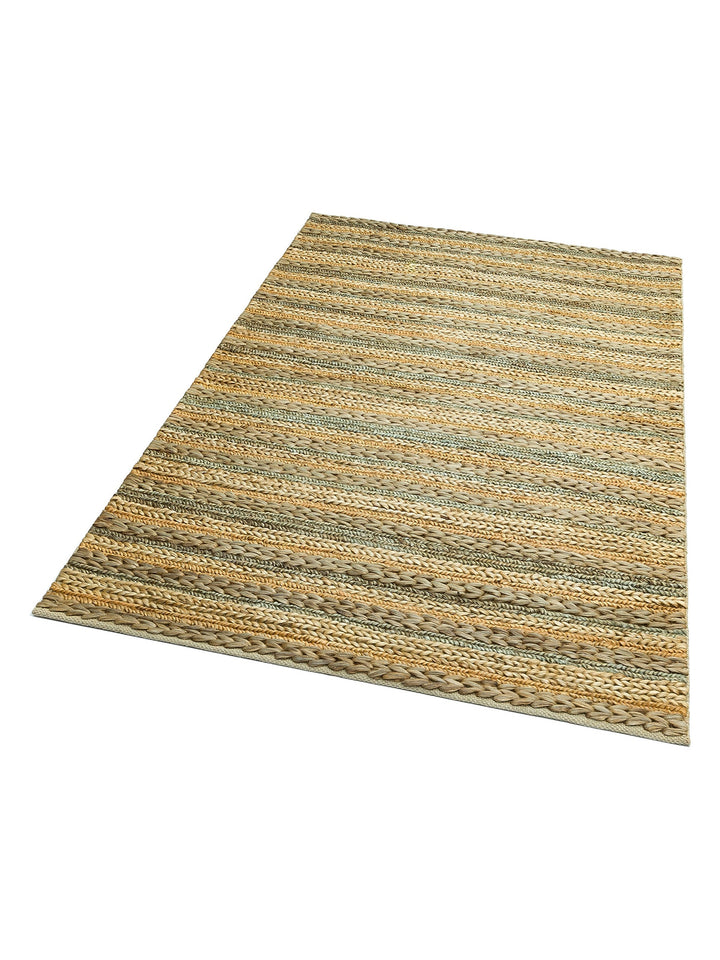 Knit Jüt Farklı Örgü Dokusuna Sahip El Dokuma Naturel Jüt Hasır Halı 1103 GREY MULTY XW - Carpetdocia