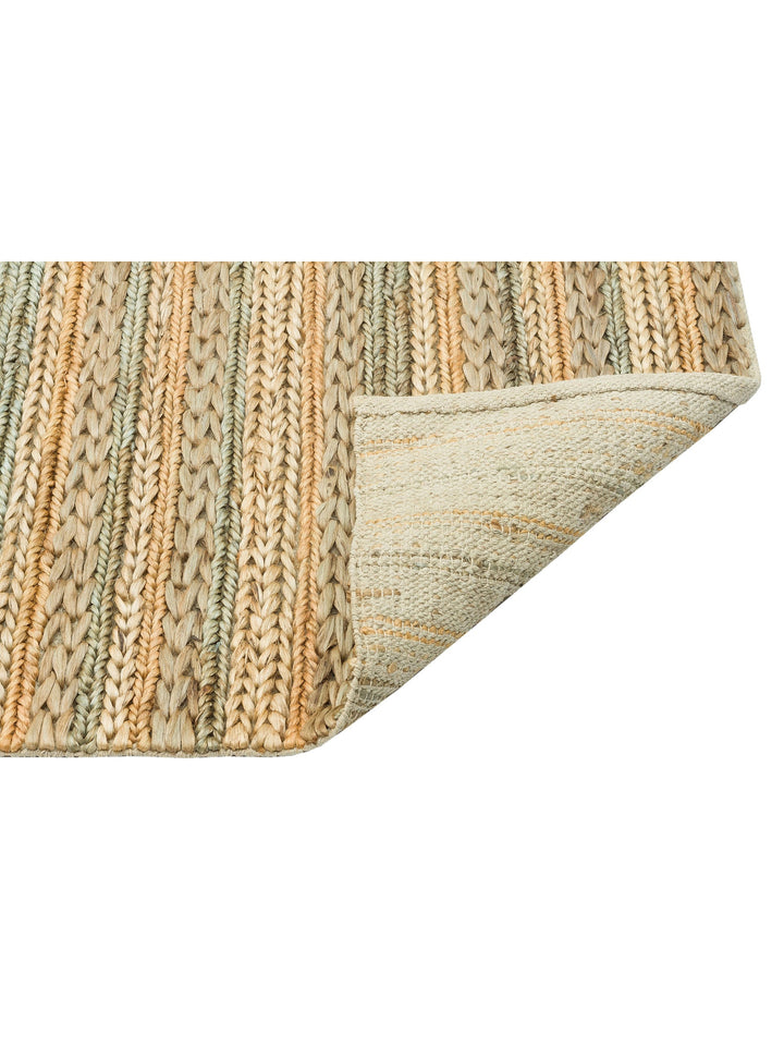 Knit Jüt Farklı Örgü Dokusuna Sahip El Dokuma Naturel Jüt Hasır Halı 1103 GREY MULTY XW - Carpetdocia