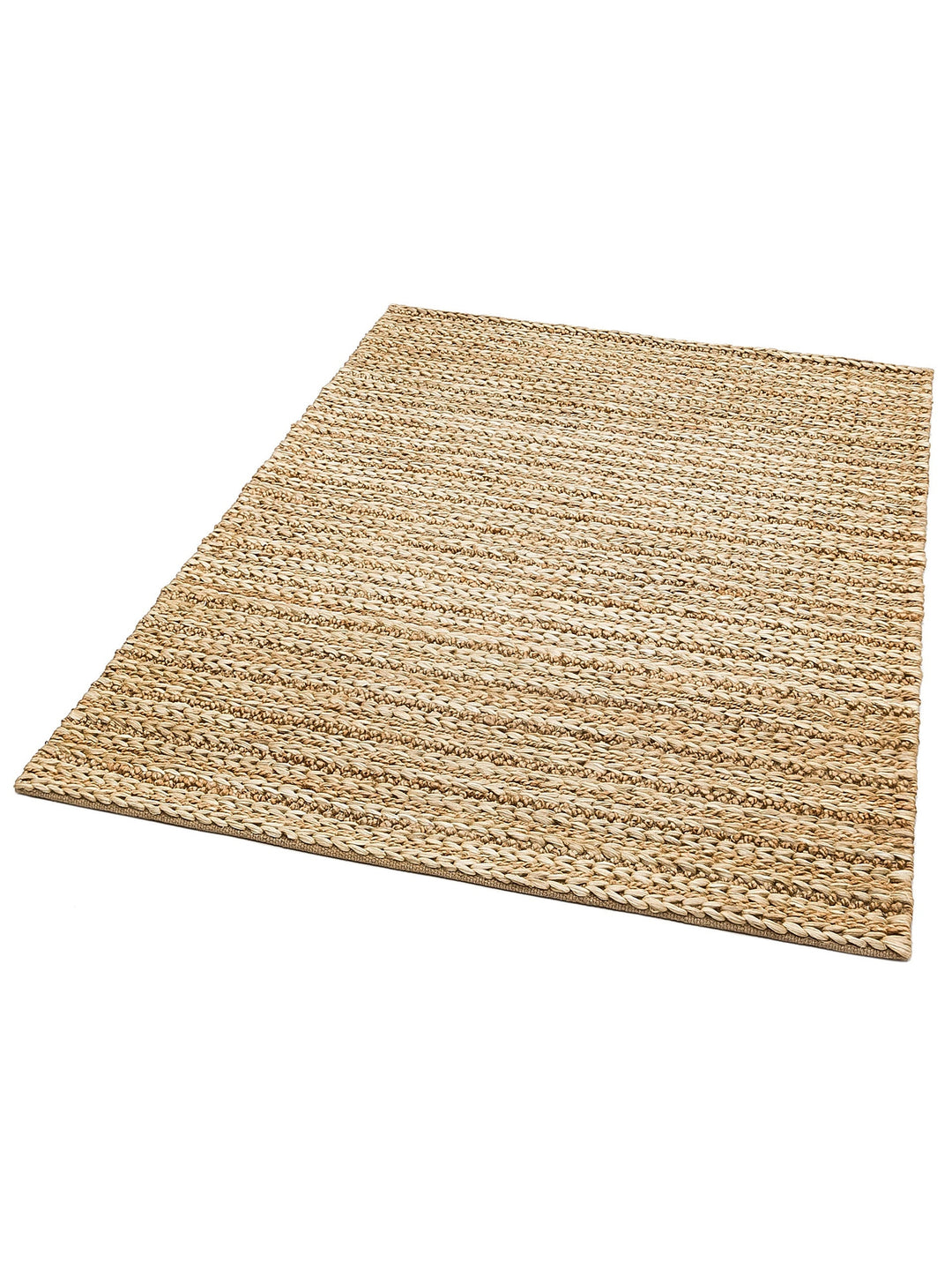 Knit Jüt Farklı Örgü Dokusuna Sahip El Dokuma Naturel Jüt Hasır Halı 1152 NATURAL XW - Carpetdocia