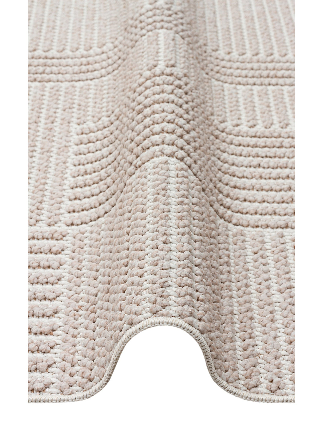 Mali Yumuşak Tuşeli Örgü Dokuma Oturma Odası Koridor Antre Yatak Odası Modern Halı 12 BEIGE WHITE - Carpetdocia