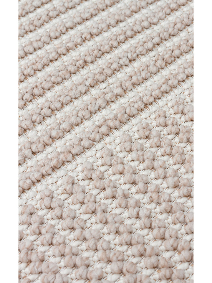 Mali Yumuşak Tuşeli Örgü Dokuma Oturma Odası Koridor Antre Yatak Odası Modern Halı 12 BEIGE WHITE - Carpetdocia