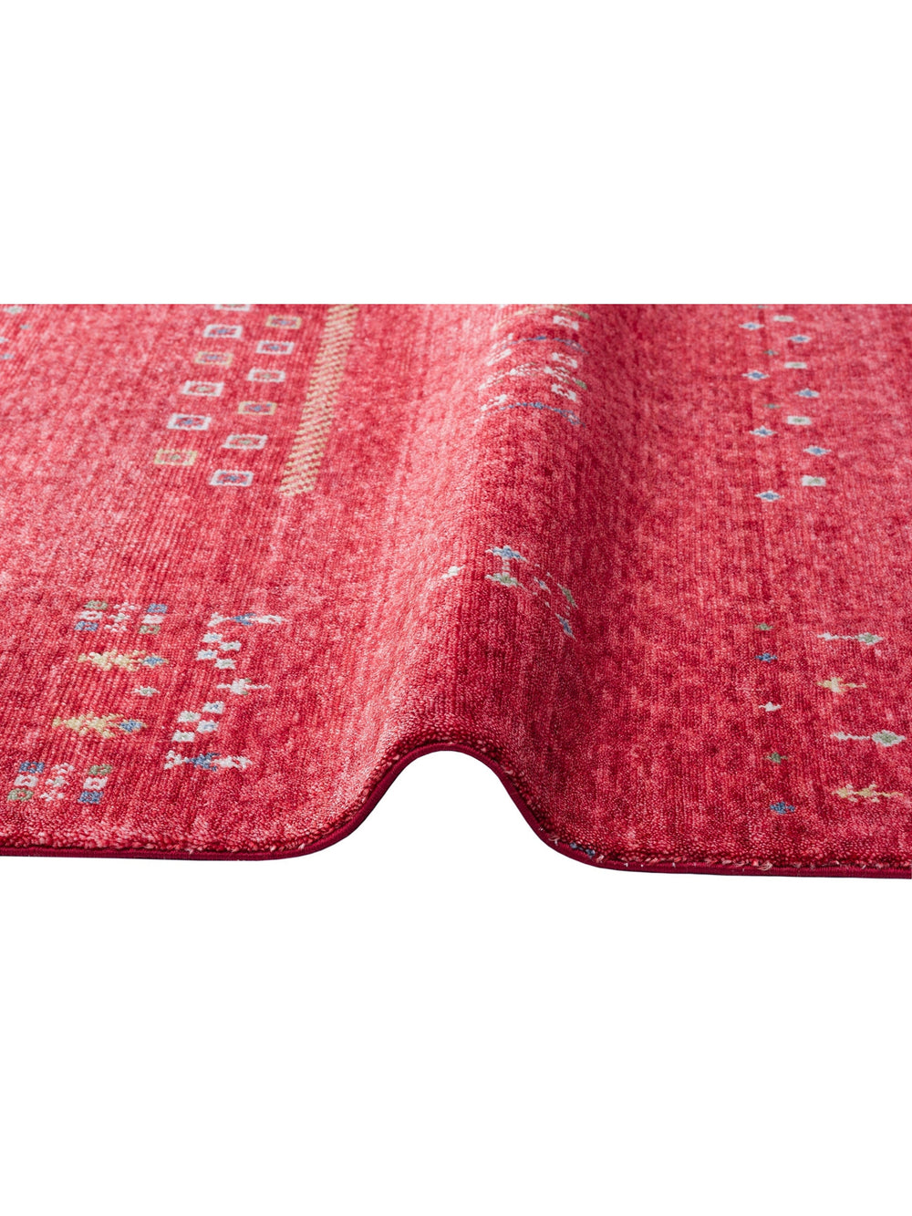 Oushak Carnaval %100 Naturel Kolay Temizlenir El Emeğiyle Üretilen Tensel Modern Uşak Halısı 06 RED - Carpetdocia