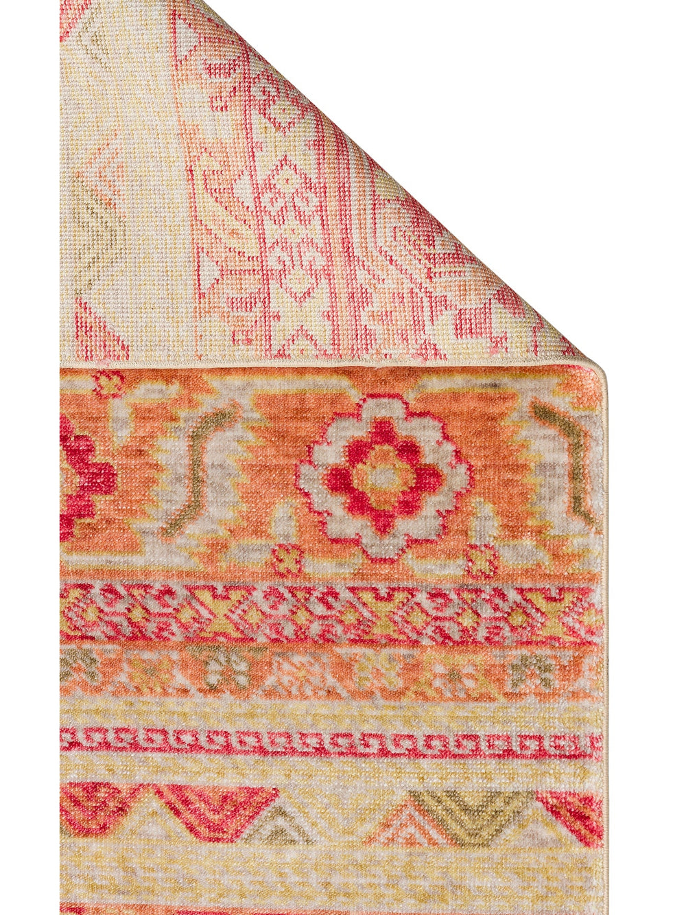 Oushak Carnaval %100 Naturel Kolay Temizlenir El Emeğiyle Üretilen Tensel Modern Uşak Halısı 17 RED - Carpetdocia