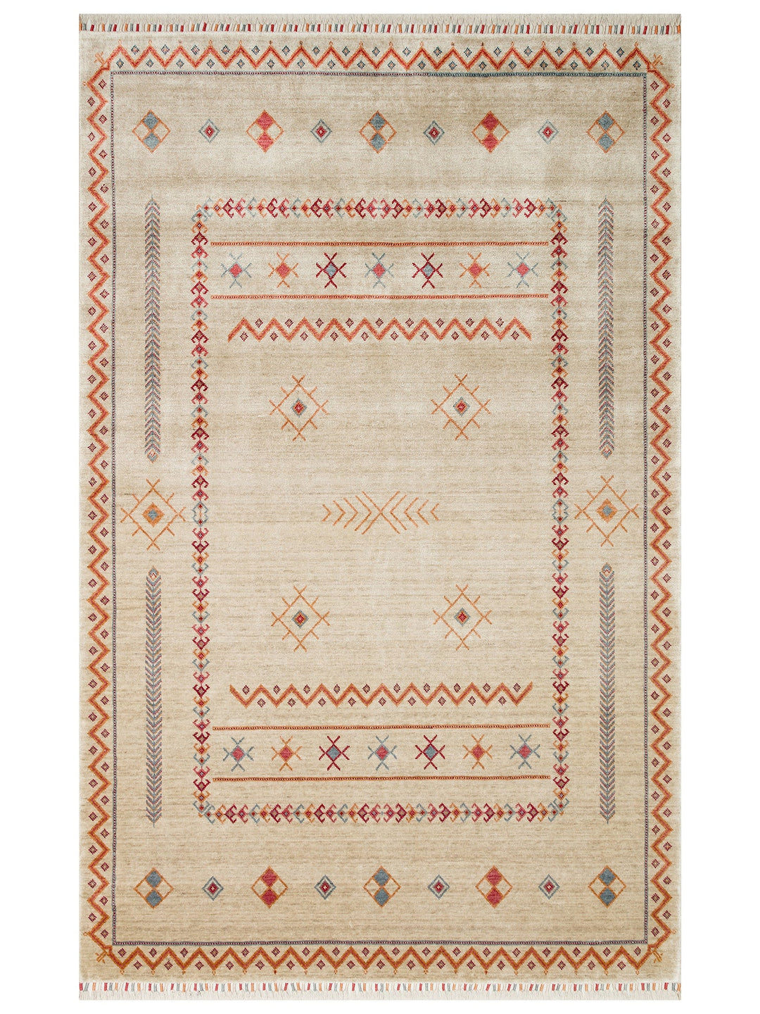 Oushak Carnaval %100 Naturel Kolay Temizlenir El Emeğiyle Üretilen Tensel Modern Uşak Halısı 20LGHTM - Carpetdocia