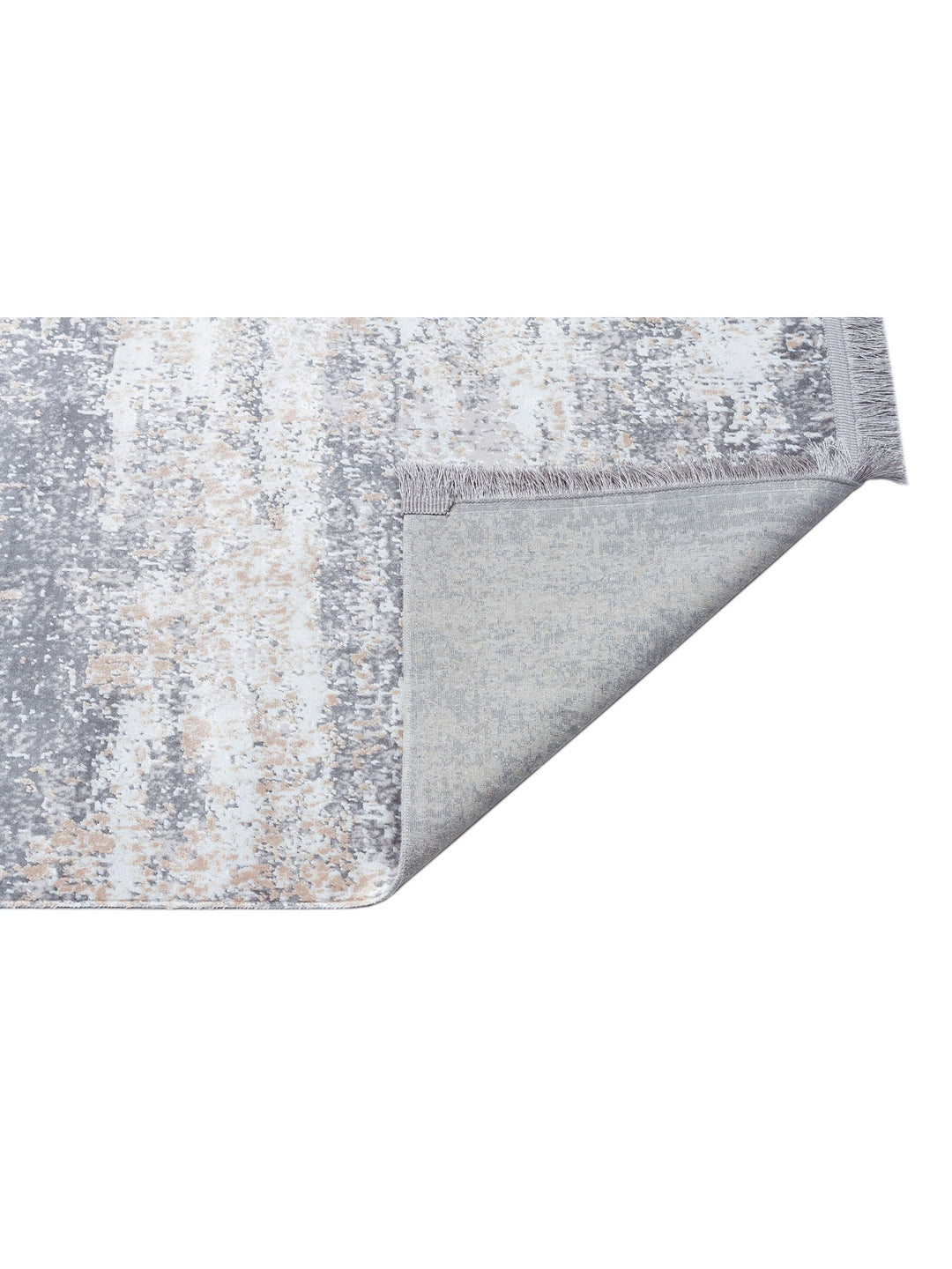 Smooth Yıkanabilir Kaymaz Parlak Oturma Odası Salon Koridor İnce Dokuma Modern Halı 01 BEIGE GOLD XW - Carpetdocia