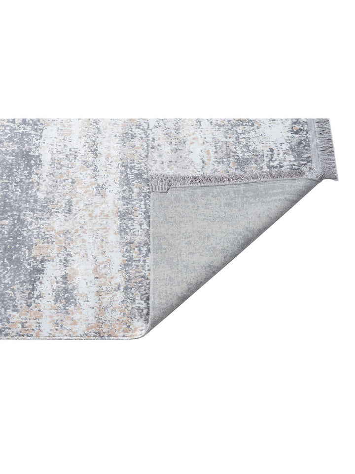 Smooth Yıkanabilir Kaymaz Parlak Oturma Odası Salon Koridor İnce Dokuma Modern Halı 01 BEIGE GOLD XW - Carpetdocia