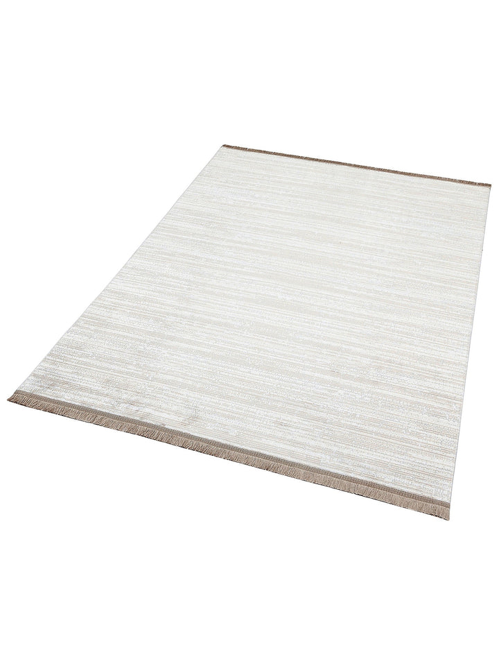 Smooth Yıkanabilir Kaymaz Parlak Oturma Odası Salon Koridor İnce Dokuma Modern Halı 09 BEIGE GOLD XW - Carpetdocia