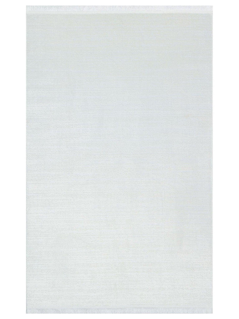 Smooth Washable Non-Slip Shiny Living Room Hallway Thin Woven Modern Rug 09 WHITE XW 