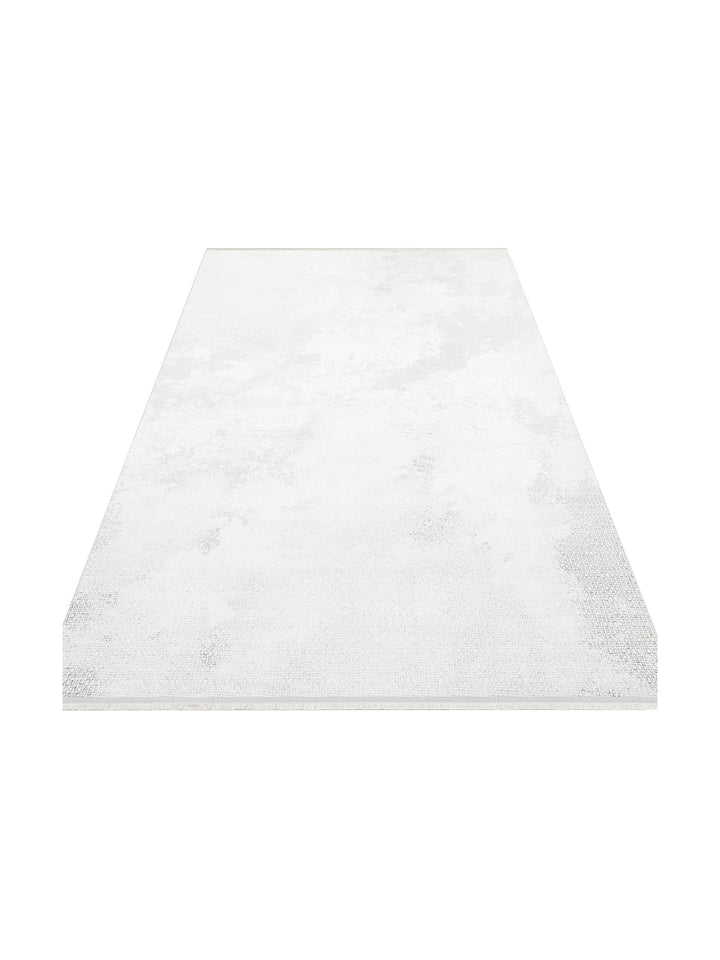 Smooth Yıkanabilir Kaymaz Parlak Oturma Odası Salon Koridor İnce Dokuma Modern Halı 108 CREAM GREY - Carpetdocia