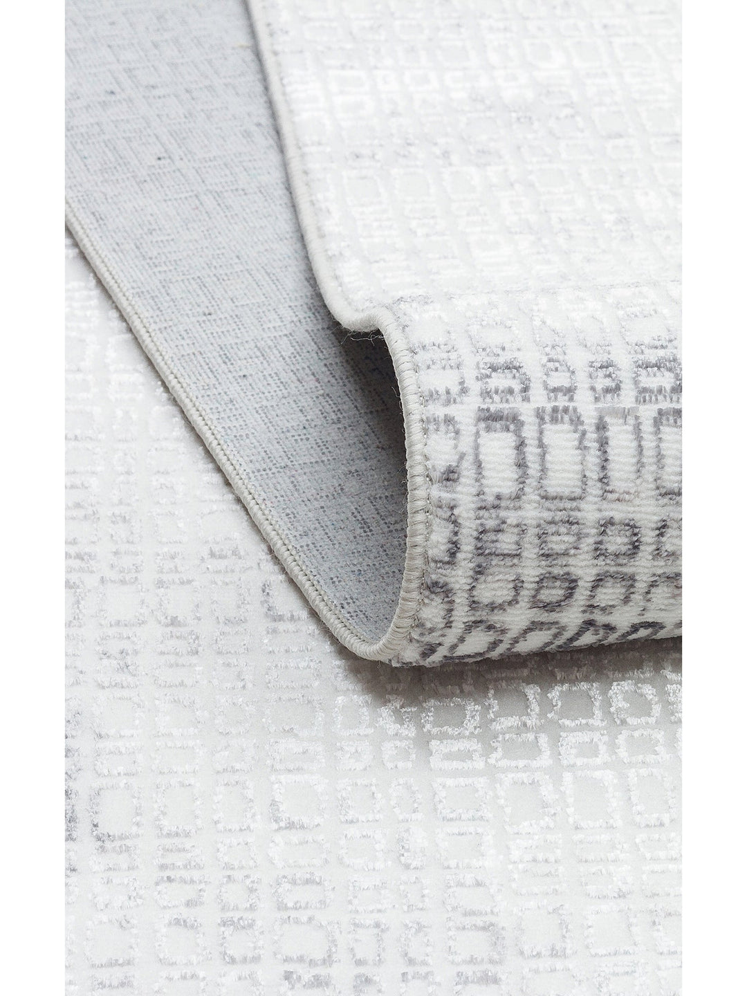 Smooth Yıkanabilir Kaymaz Parlak Oturma Odası Salon Koridor İnce Dokuma Modern Halı 108 CREAM GREY - Carpetdocia