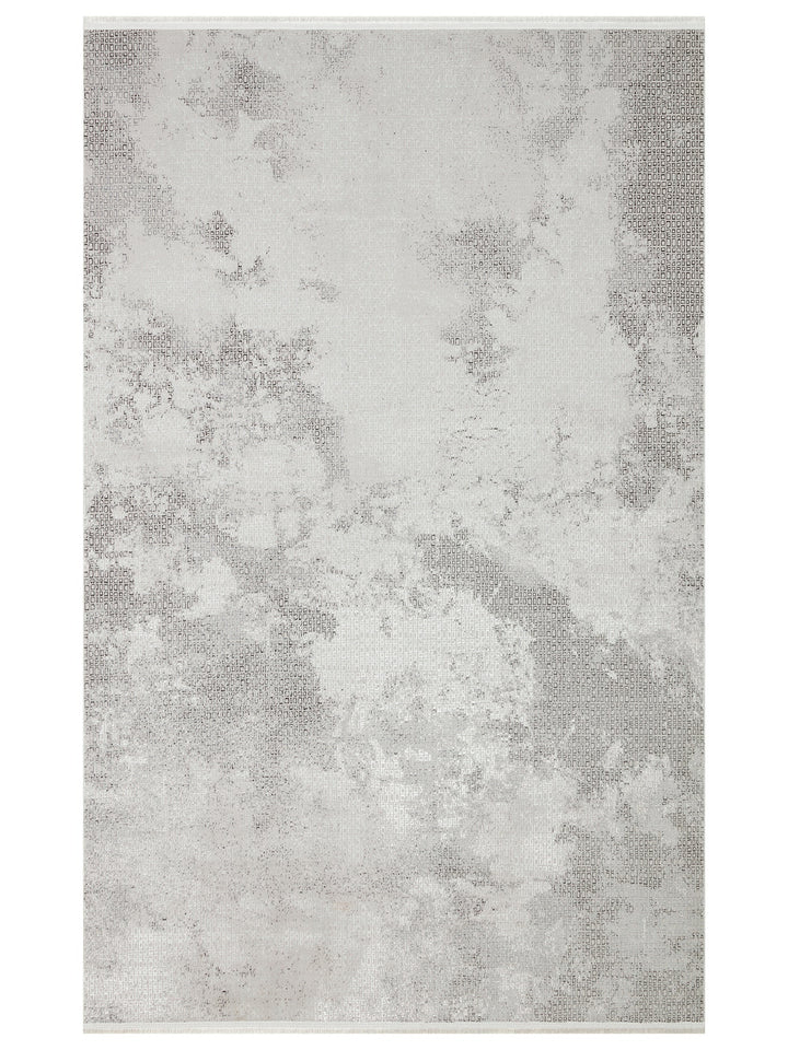 Smooth Yıkanabilir Kaymaz Parlak Oturma Odası Salon Koridor İnce Dokuma Modern Halı 108 D.GREY - Carpetdocia