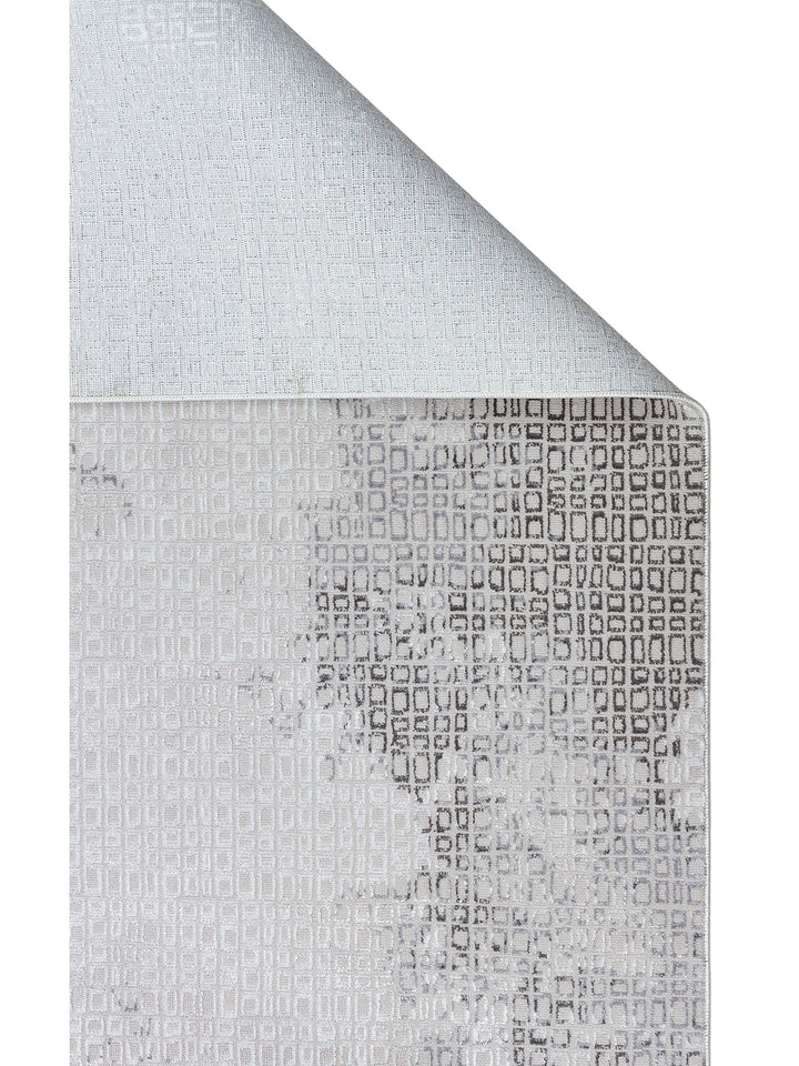 Smooth Yıkanabilir Kaymaz Parlak Oturma Odası Salon Koridor İnce Dokuma Modern Halı 108 D.GREY - Carpetdocia
