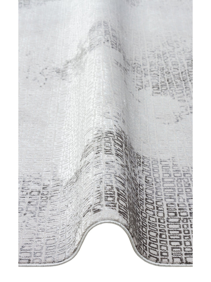 Smooth Yıkanabilir Kaymaz Parlak Oturma Odası Salon Koridor İnce Dokuma Modern Halı 108 D.GREY - Carpetdocia