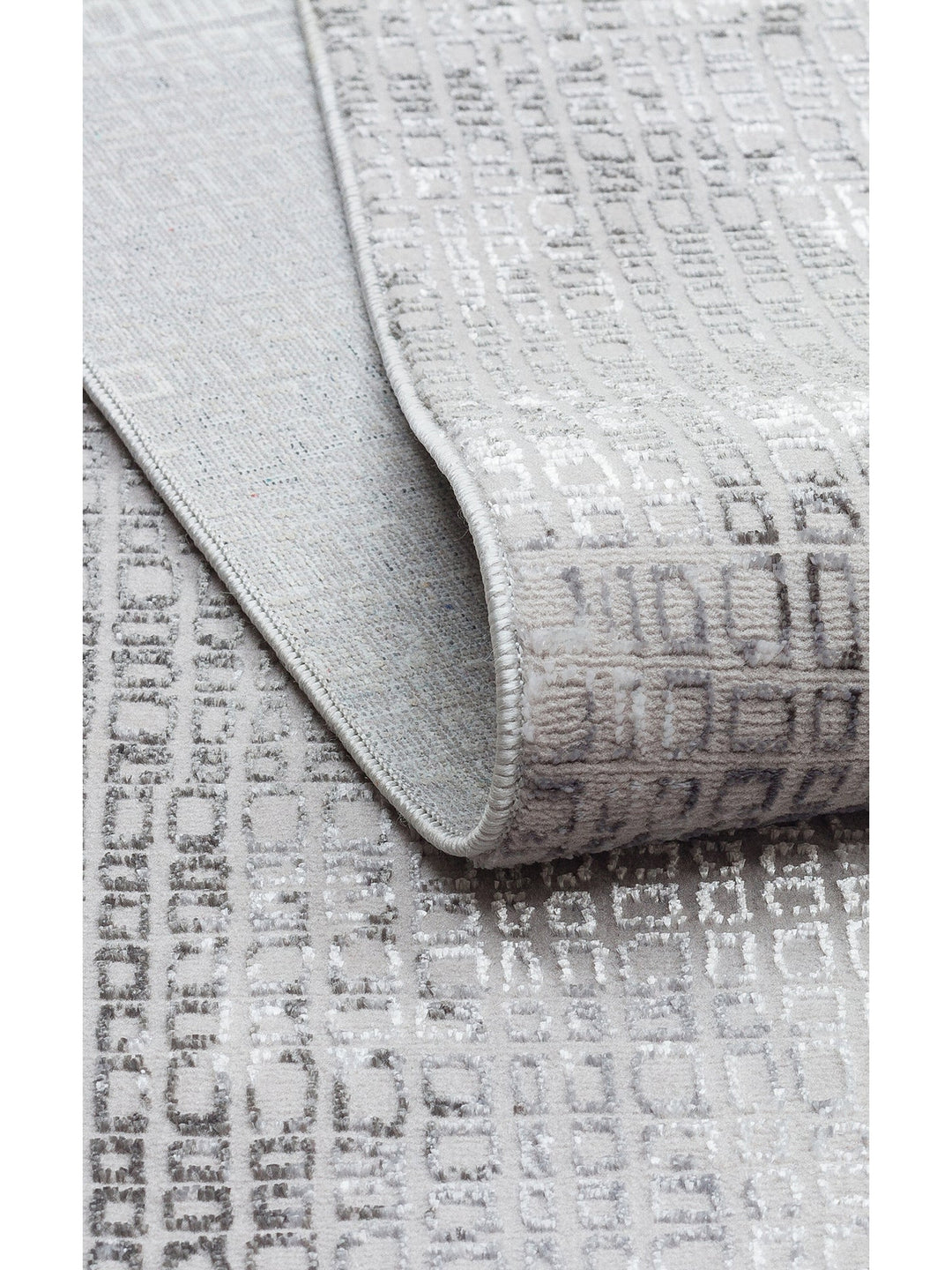 Smooth Yıkanabilir Kaymaz Parlak Oturma Odası Salon Koridor İnce Dokuma Modern Halı 108 D.GREY - Carpetdocia