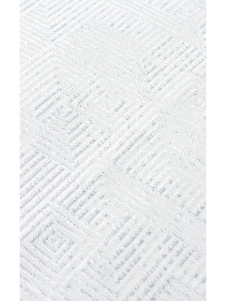 Smooth Yıkanabilir Kaymaz Parlak Oturma Odası Salon Koridor İnce Dokuma Modern Halı 109 CREAM GREY - Carpetdocia