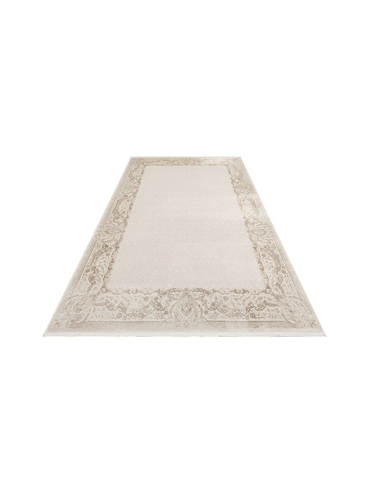Tango Parlak Şık ve Modern Sıkı Dokuma Salon Halısı 03 CREAM BEIGE - Carpetdocia