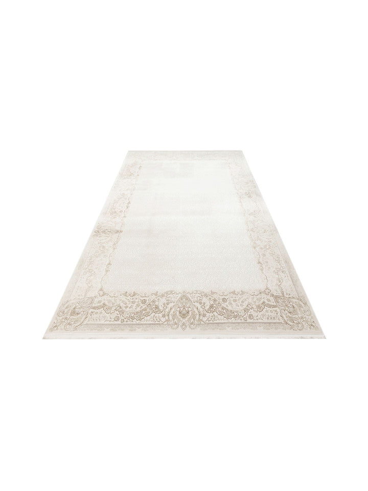 Tango Parlak Şık ve Modern Sıkı Dokuma Salon Halısı 03 CREAM BEIGE - Carpetdocia