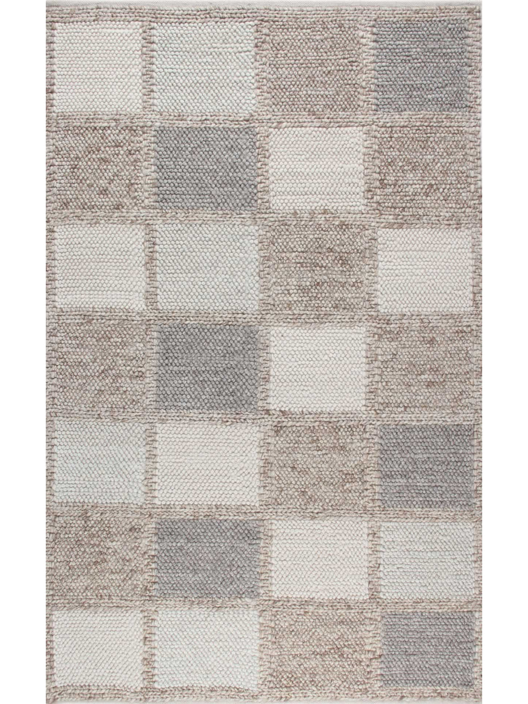 Woolstar %100 Naturel Kazak Desenli Salon Oturma Odası Koridor Antre El Dokuma Örgü Halı MARJORY NAT - Carpetdocia