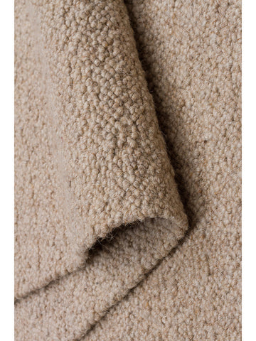 Tappeto tessuto a mano in misto lana, poliestere e cotone della serie Agra BEIGE