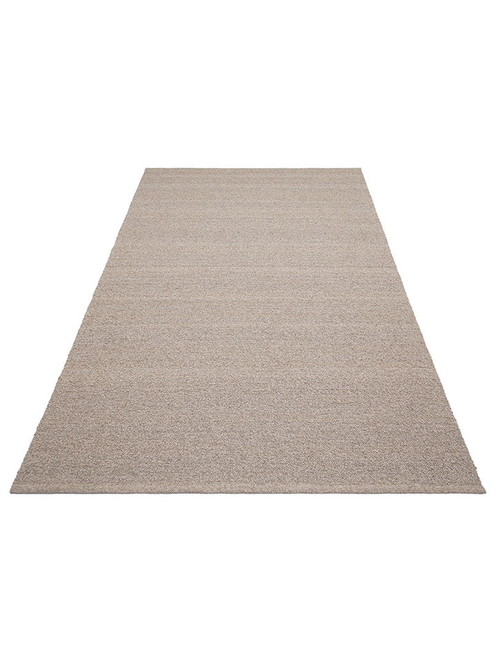Tapis fait main en mélange de laine, polyester et coton de la série Agra PIERRE FONCÉE