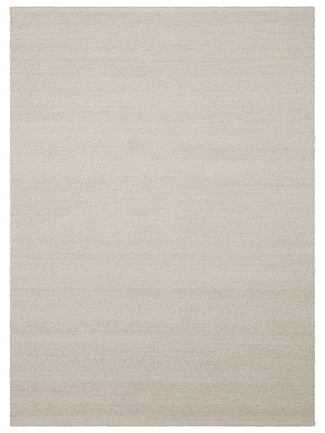 Tappeto tessuto a mano in misto lana, poliestere e cotone della serie Agra IVORY