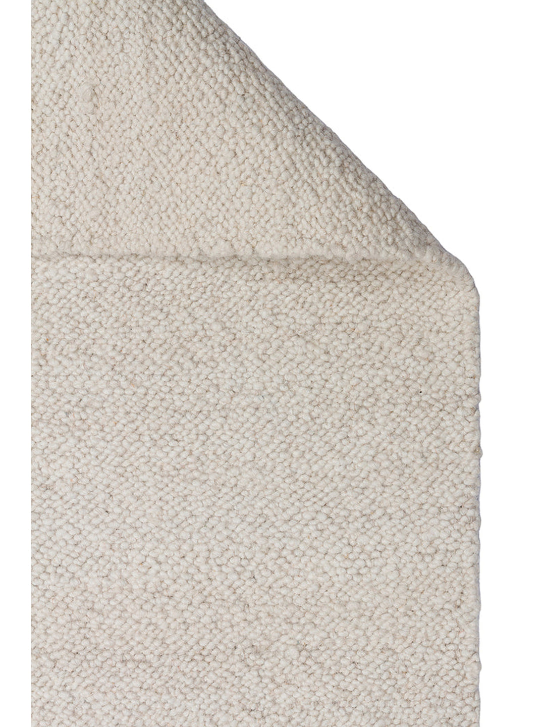 Tapis fait main en mélange de laine, polyester et coton de la série Agra IVOIRE